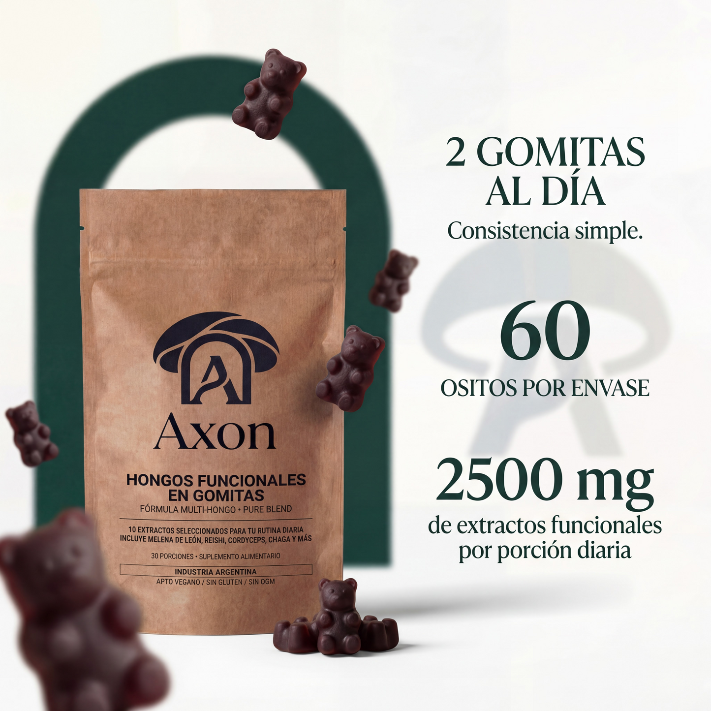Axon - Gomitas de hongos adaptógenos
